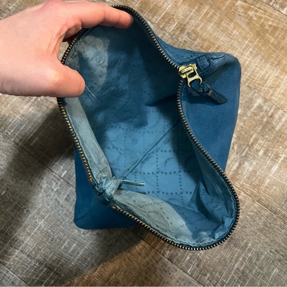 Zadig & Voltaire Teal Butterfly Leather Pouch - Picture 6 of 6